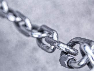 On-Chain, a single chain, black and white