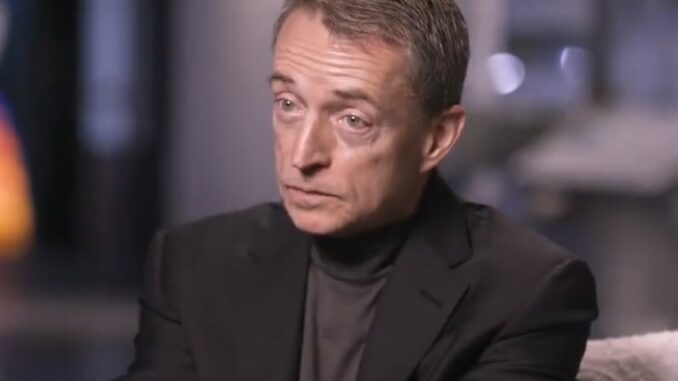 Intel CEO on Bloomberg, screenshot