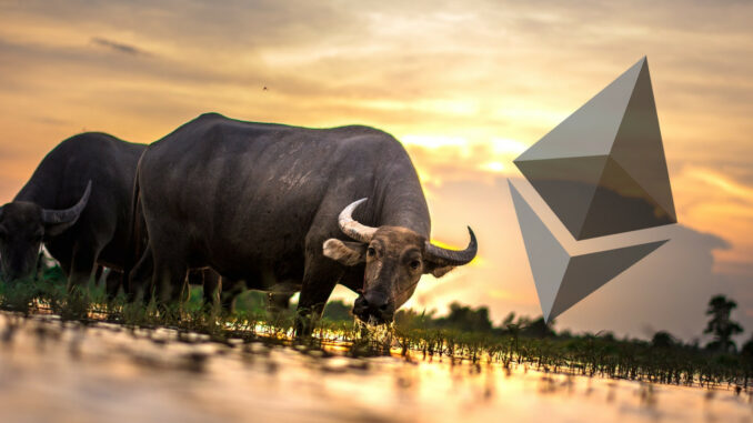 Bull charging at ethereum