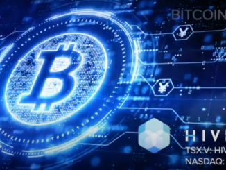 HIVE, the bitcoin logo + the HIVE logo