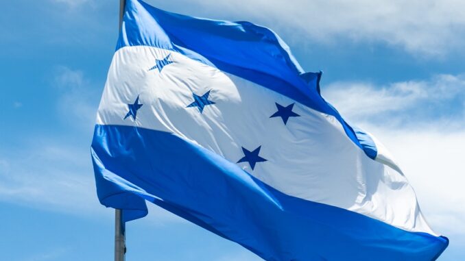 Honduras flag waving