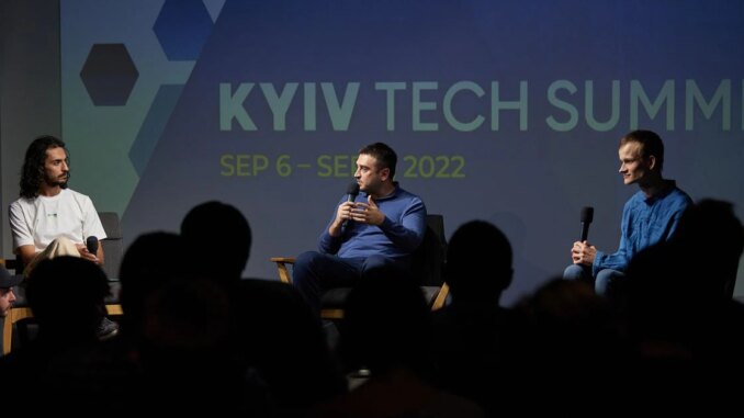 Ethereum Co-founder Vitalik Buterin Appears at Kyiv Tech Summit to Support for Ukraine