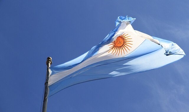 Argentina, flag waving