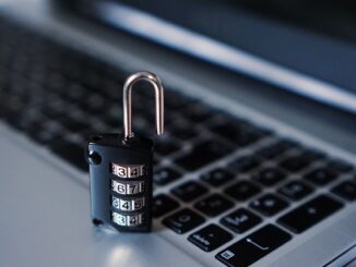 Revolut, a laptop and a lock