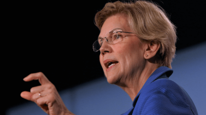 En bild av senator Warren som representerar Massachusetts