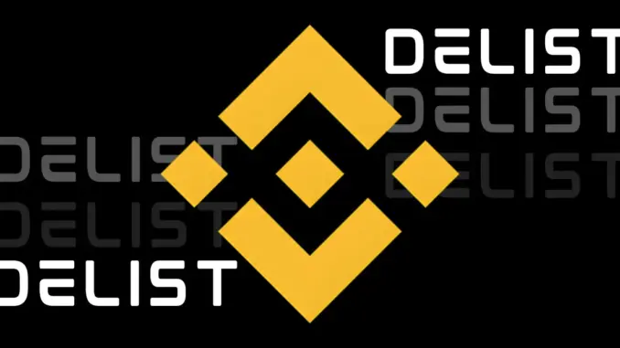 Binance Delisting