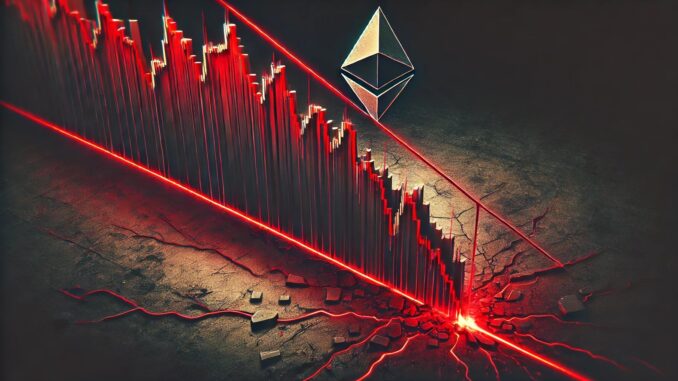 Ethereum Breaks Below Parallel Channel – Is ETH Collapsing To $1,250?