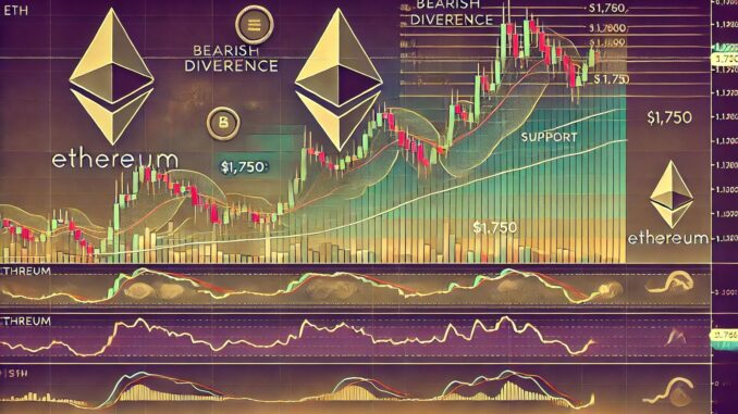 Ethereum Shows 4H Bearish Divergence – Can Bulls Hold $1,750?