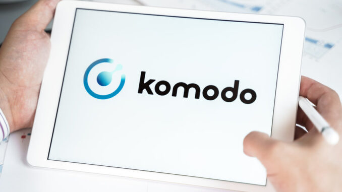 Komodo Logo on a white tablet
