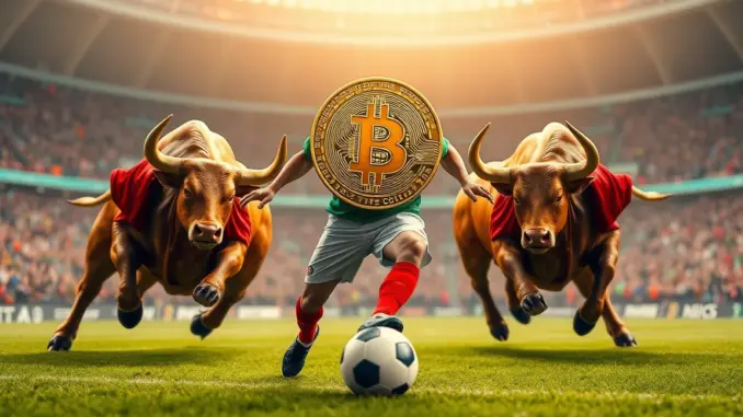Ai generated image of Bitcoin bulls