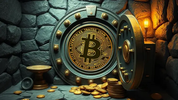 AI generated image for Bitcoin in a vault