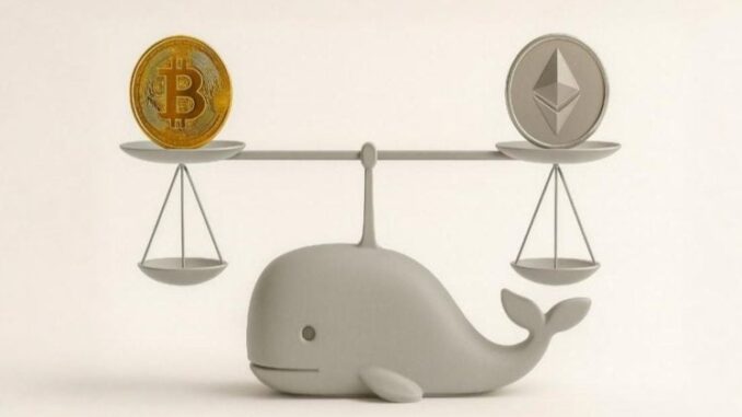 Bitcoin whale dumps 4,000 BTC and stacks over 837,000 ETH total