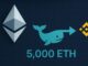 Whale Sends Another 5,000 ETH To Binance