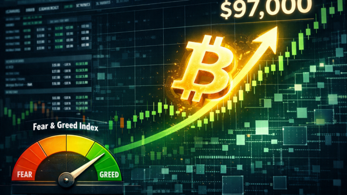 Crypto Fear and Greed index returns to greed as Bitcoin rallies above $97K