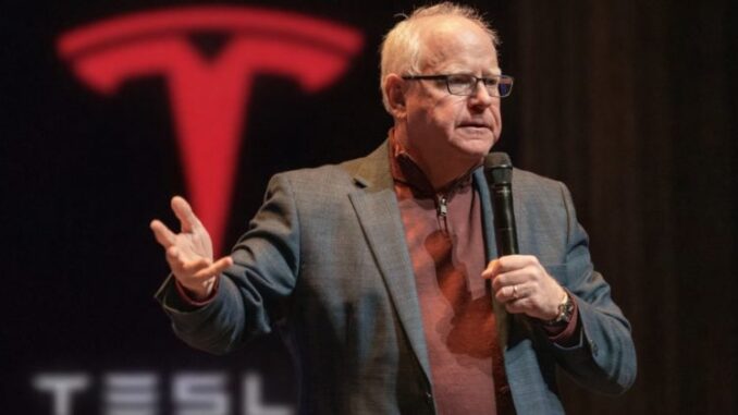 Tesla stock up 100% since Walz criticism, as he exits 2026 governor race