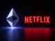 Ethereum and Netflix logos in focus