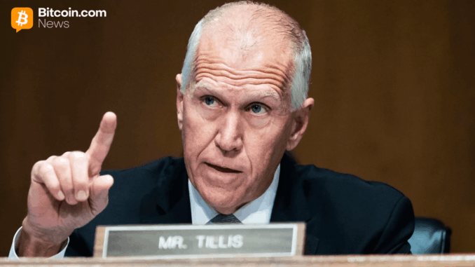 Stablecoin Yield Fight Nears Resolution as Tillis, Alsobrooks Finalize Draft Language – Regulation Bitcoin News
