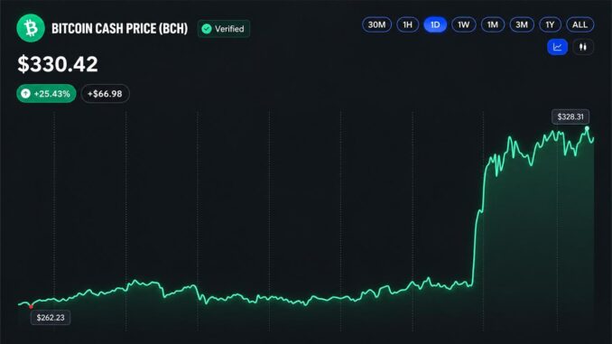 Bitcoin Cash Price Surges 30% as CME Announces BCH Futures Launch